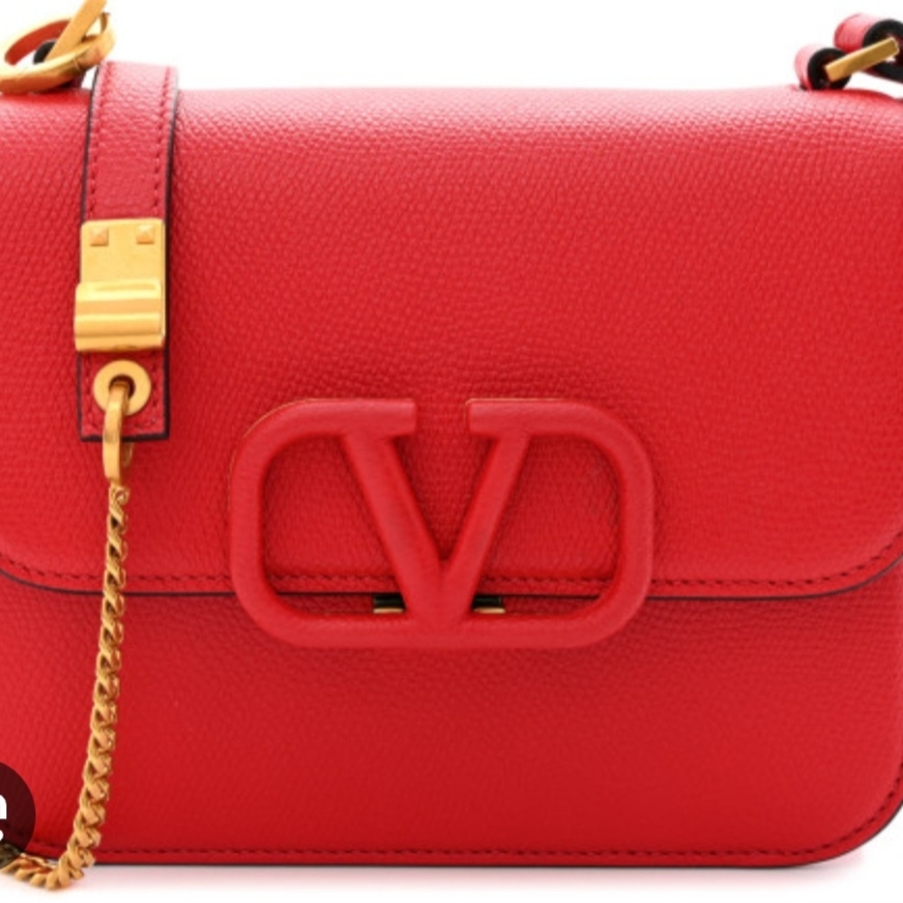 Valentino Red Leather Shoulder Bag